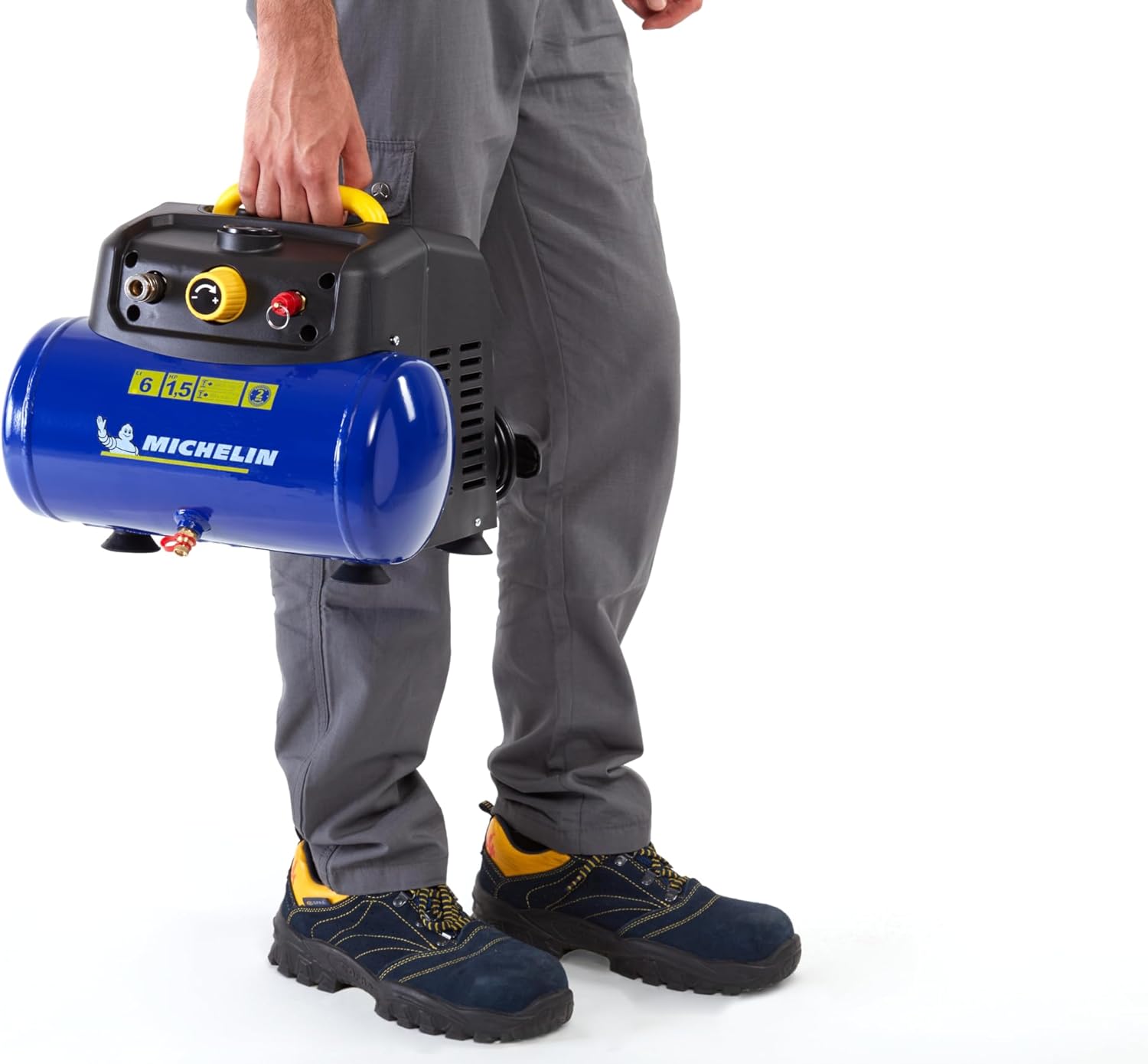 Kompaktní, bezolejový, vzduchový kompresor, 8 barů, 6 l, 1,5 kW, 160 l./min, 230 V, MICHELIN MBL6/1100
